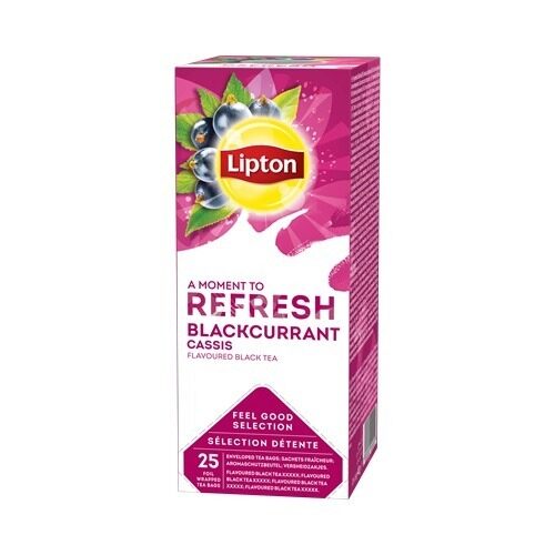 Melnā tēja LIPTON Upeņu, 25 x 2g